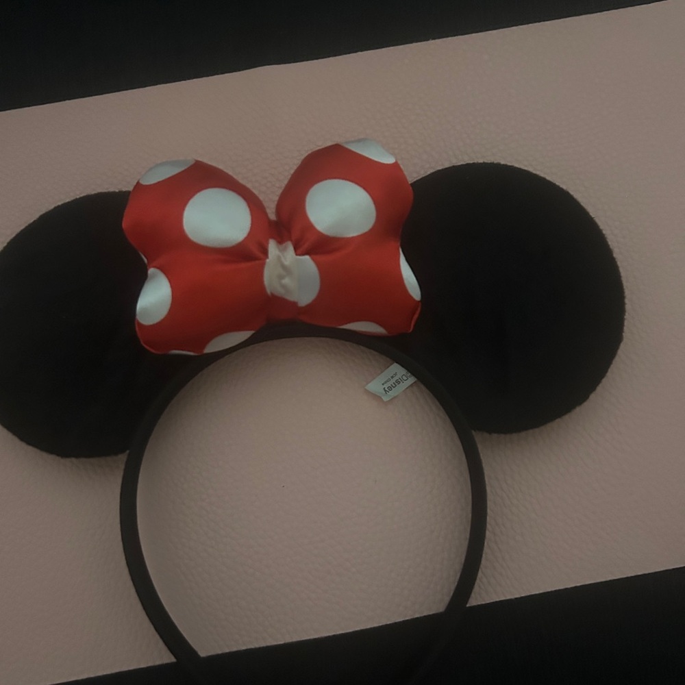 Minnie Mouse Ears with Red Polka Dot Bow